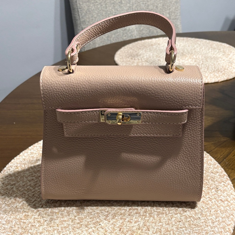Italian Tan Leather Handbag